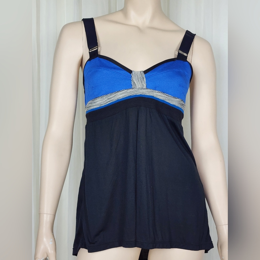 VPL black blue babydoll sport tank top sz L